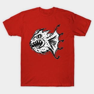 Weird Round Ball Hand Drawn Vector Graphic Dragon Design T-Shirt